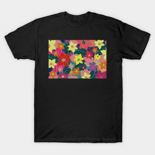 Flower garden, digital botanical print T-Shirt